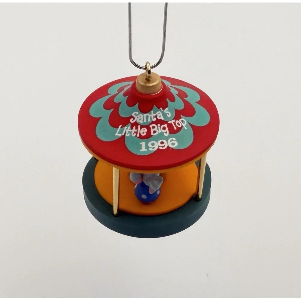 1996 Hallmark Keepsake Miniature Ornament Santa's Little Big Top 2 Circus VTG